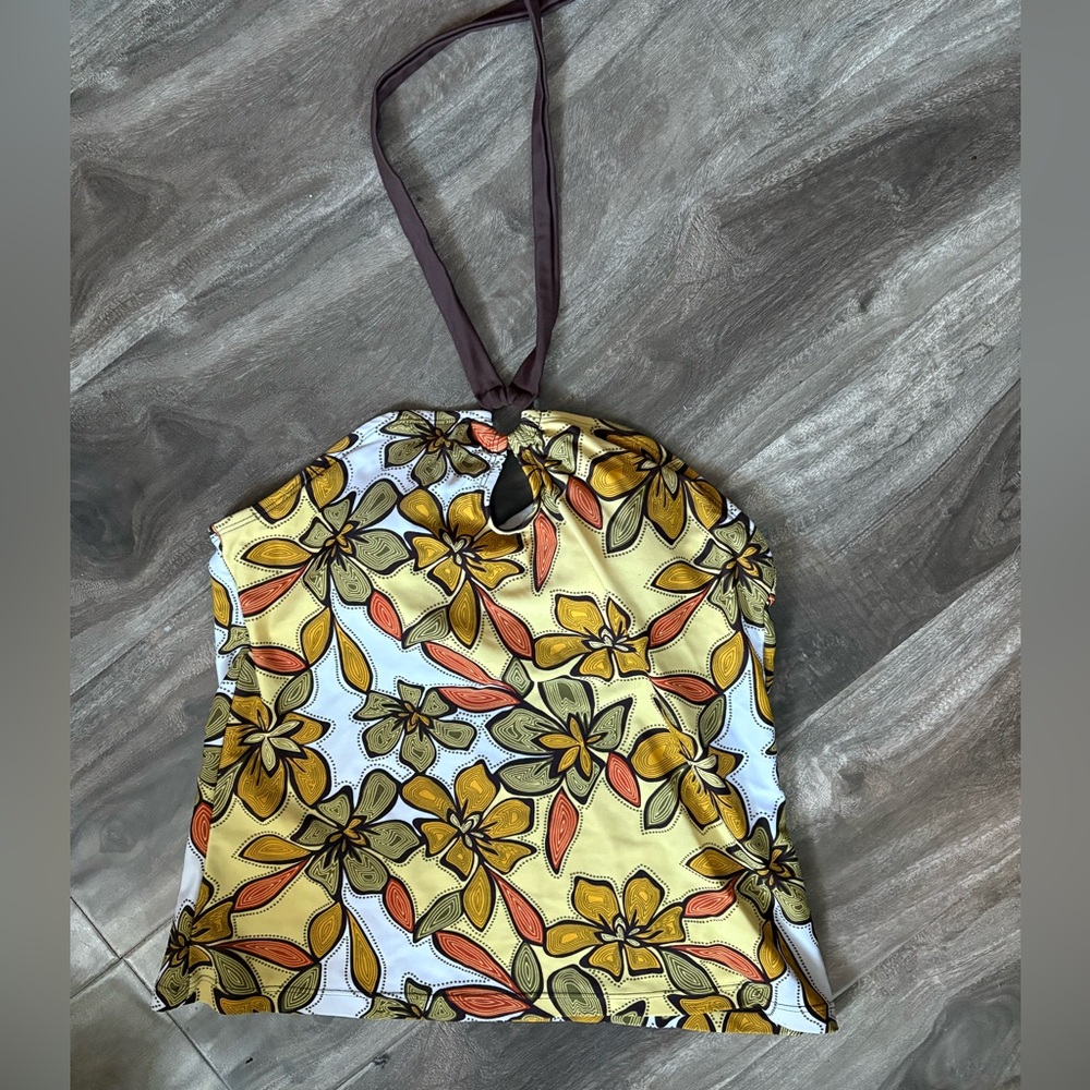 Floral Halter Neck Tank Top